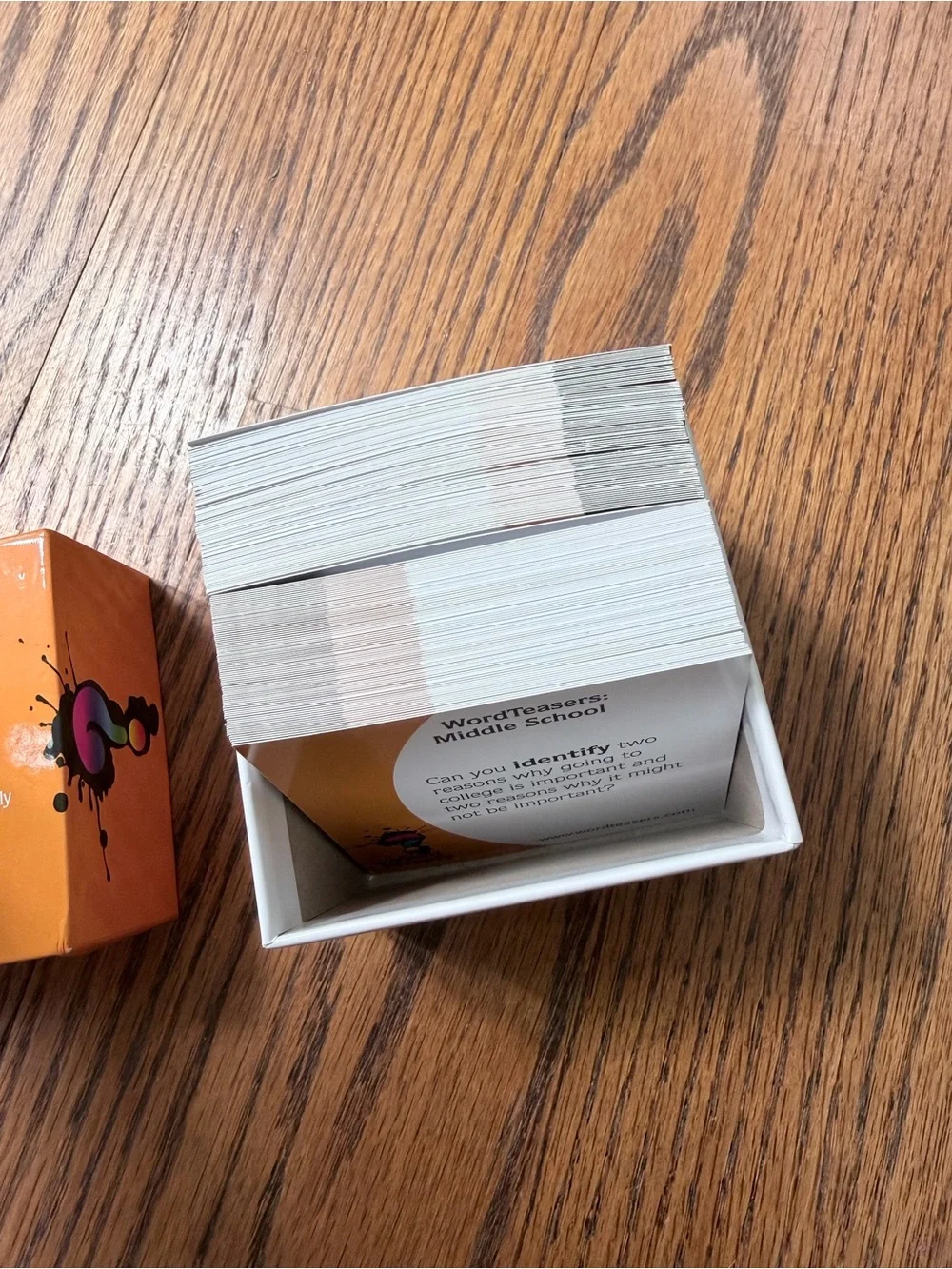 Middle School Conversation Starters Deck - Orange
